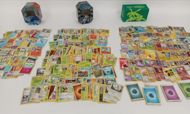 Large Pokémon Trading Card Bundle Job Lot TCG Storage Box & Two Tins Collectable