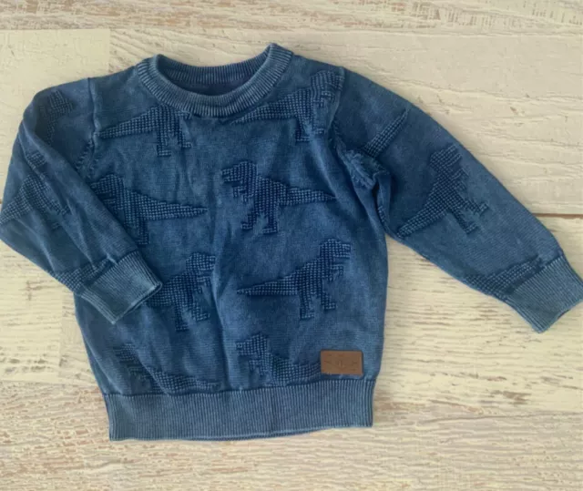 Baby boys sz 12-18 MTHS jumper sweater 100% cotton blue