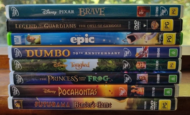 Classic Disney & Kids Dvd Lot- Pochahontas, Brave, Epic, Tangled, Dumbo