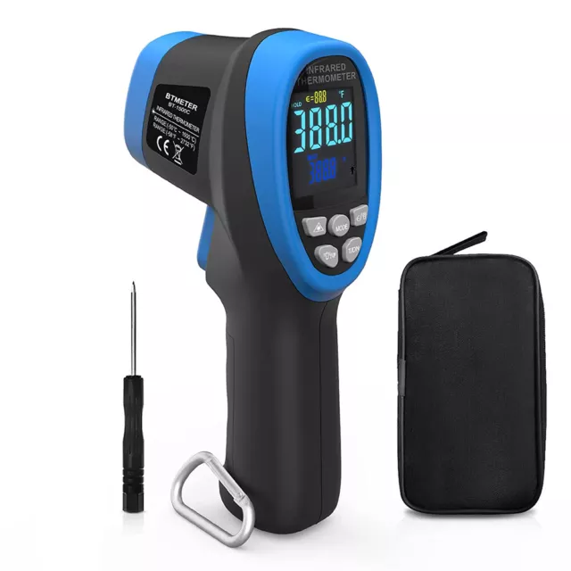 Infrarot Thermometer Pyrometer LCD Laser Temperaturmessgerät IR 1500℃ DS 30:1 DE