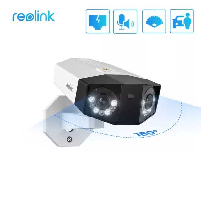 Reolink PoE Dual-Lens überwachungskamera aussen 180° Sichtwinkel Farb-Nachtsicht