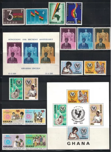 Ghana - 68 Timbres Neufs Sans Trace De Charniere.