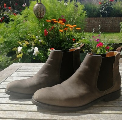 russell and bromley grey chelsea boots