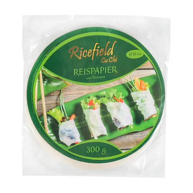 300g Ricefield Reispapier 22cm für Frühlingsrollen Sommerrollen Frühlingsrolle