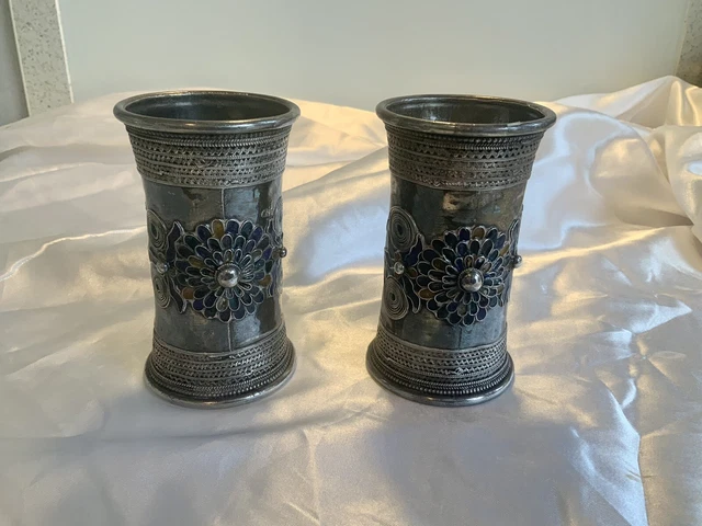 Antique Silver Shan Bracelet X 2 Myanmar (Burma)