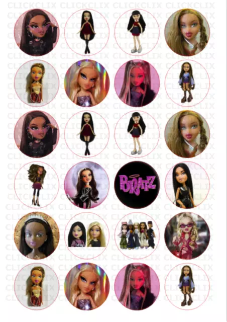 24 x BRATZ Edible Fairy Cupcake Toppers Birthday Decorations Wafer Pre-cut