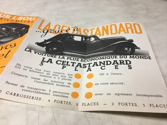 RENAULT CELTASTANDARD CATALOGUE prospectus brochure publicité ancienne
