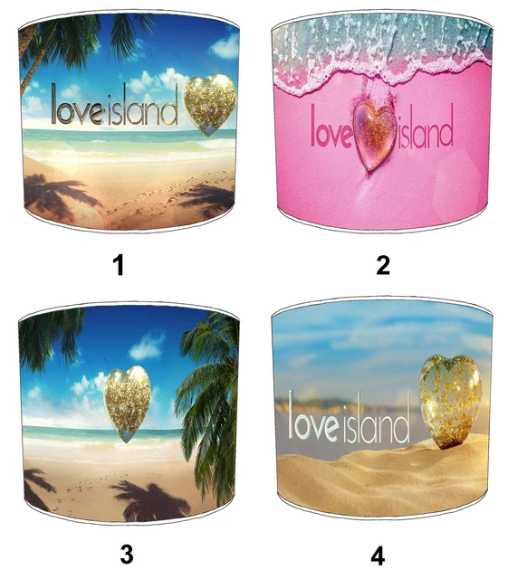 Love Island Lamp shades To Match love Island T Shirts Clothing & Baseball Caps