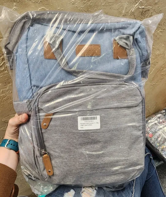 PandaEar Multi-Function Diaper Mommy Baby Diaper Bag Travel Backpack - Blue