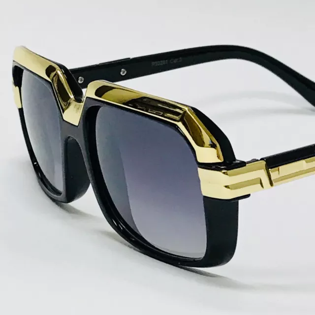 Lentes Para Hombres Mujeres Grande De Moda Men Sunglasses Gold Metal Bar  Hip Hop
