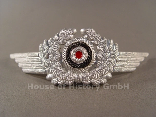 135053, Schirmmützenschwinge zur Luftwaffen Mannschafts Schirmmütze, Aluminium