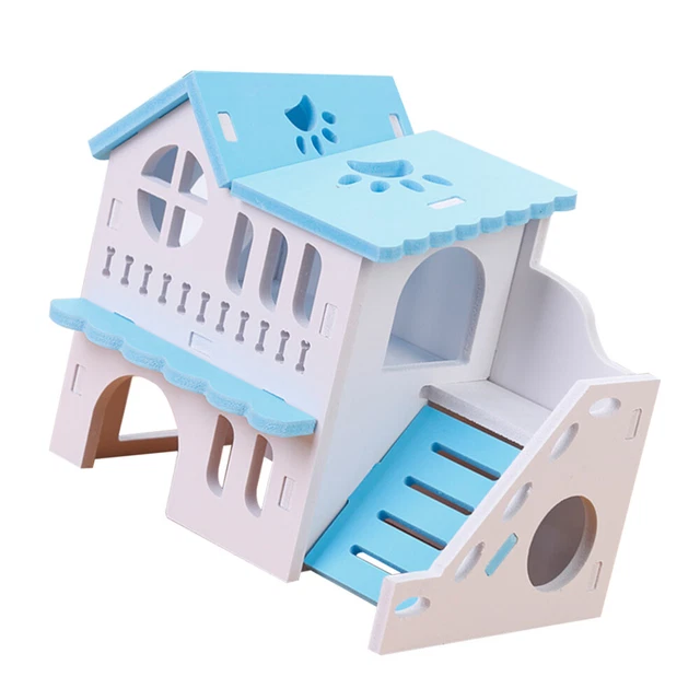 Gerbil Play Cage Double Storey Hamster Villa Rabbit Chew Toys Toys Hamsters Pet 4