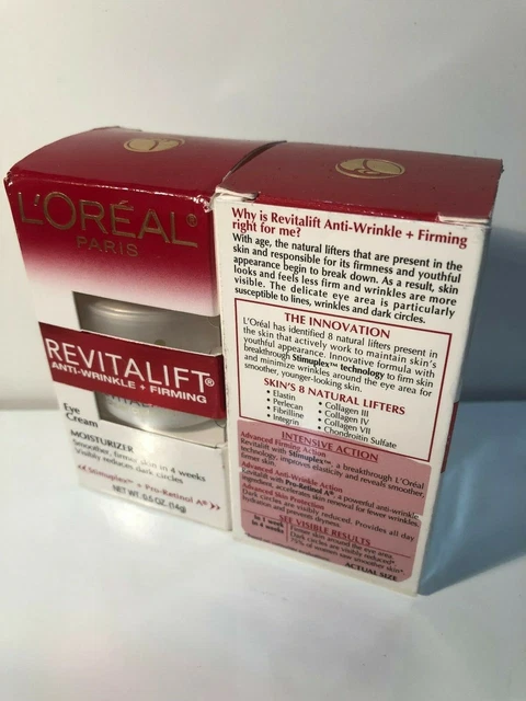 Loreal Revitalift Anti-Wrinkle Firming 1 Eye Cream Visible Reduces Dark Circles