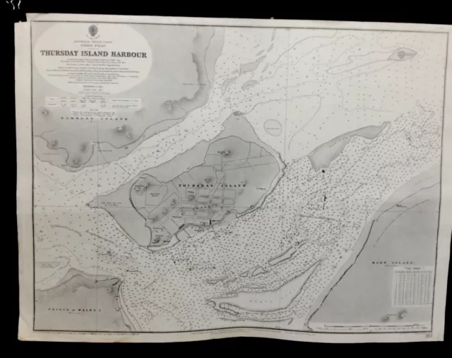 ADMIRALTY  CHART. AUSTRALIA,NORTH COAST, THURSDAY ISLAND HARBOUR.No.383..1924 3