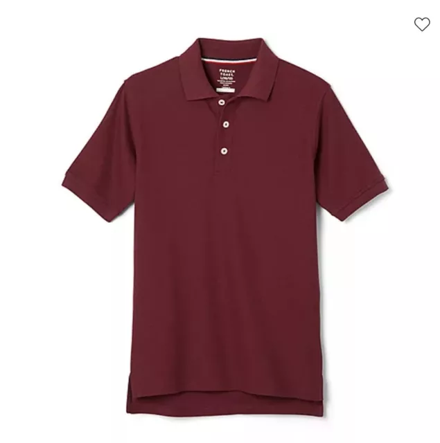 French Toast Little & Big Boys Short Sleeve Polo Shirt Burgundy