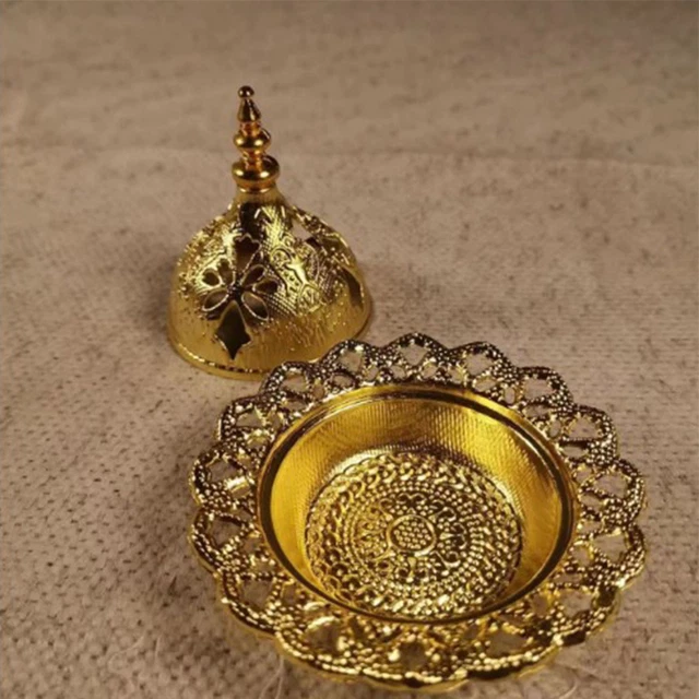 (Gold)Vintage Incense Portable Vintage Incense Holder Exquisite Rust Prevention