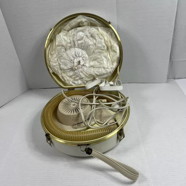 VINTAGE 1950’s General Electric Delux Hair Dryer Bonnet style READ