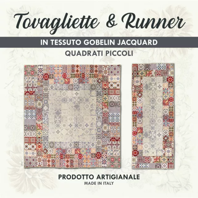 Runner & Tovagliette Centrotavola, Gobelin Jacquard, Maioliche, Artigianali