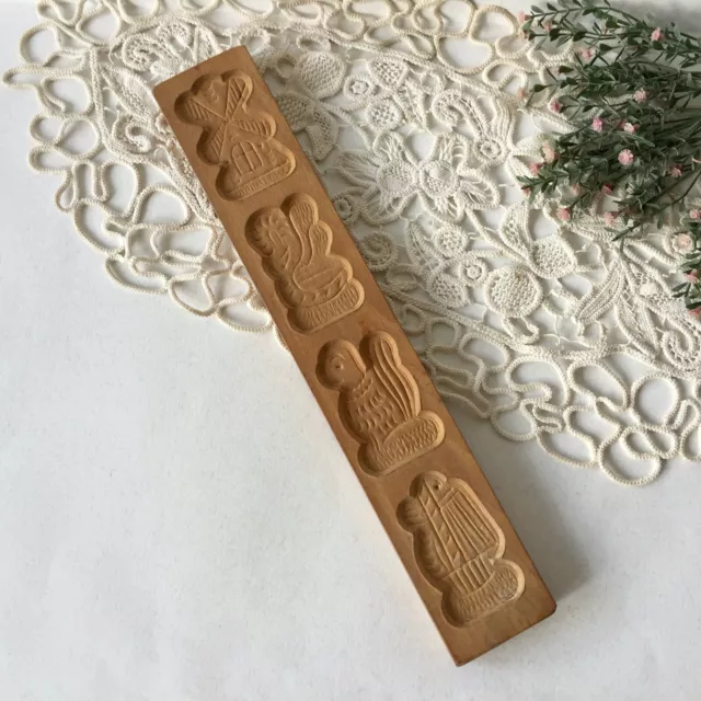 Vintage Dutch Hand Carved Wooden Biscuit Cookie Speculaas Mold Wall Hanging