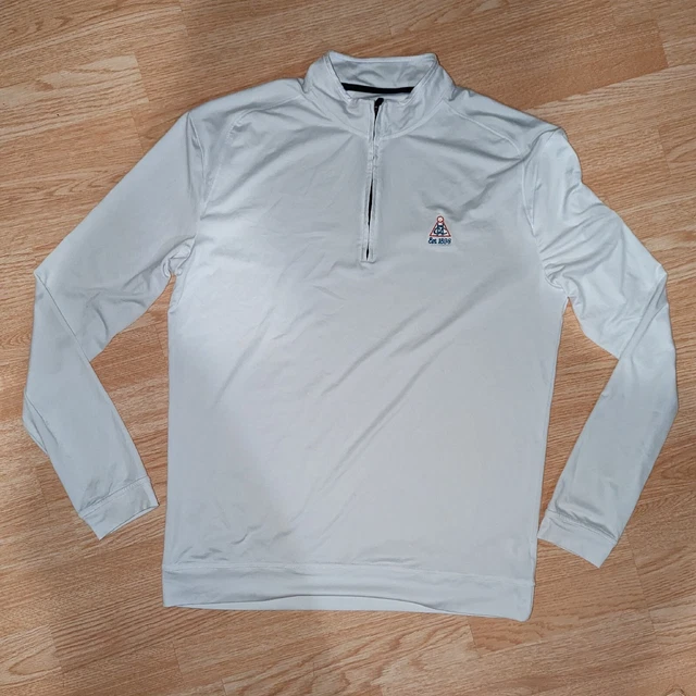 Johnnie O White Quarter Zip Pullover Shirt M 2016 Chicago Cubs Champions HGC