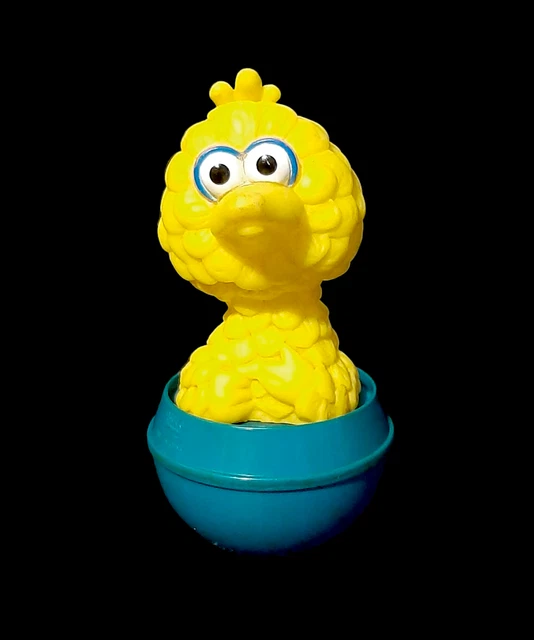 SESAME STREET ROLY Poly Wobble Toy Illco Big Bird Blue Yellow 4” $7.99 ...