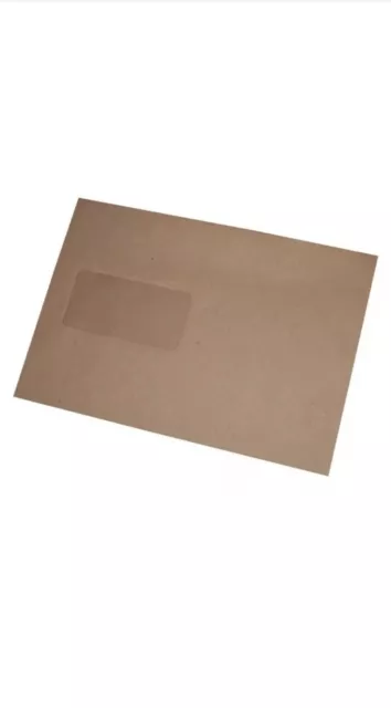 2 X Caja De 500 C5 Ventana Marrón Manilla Engomado Sobres 162 X 238mm (80gm)