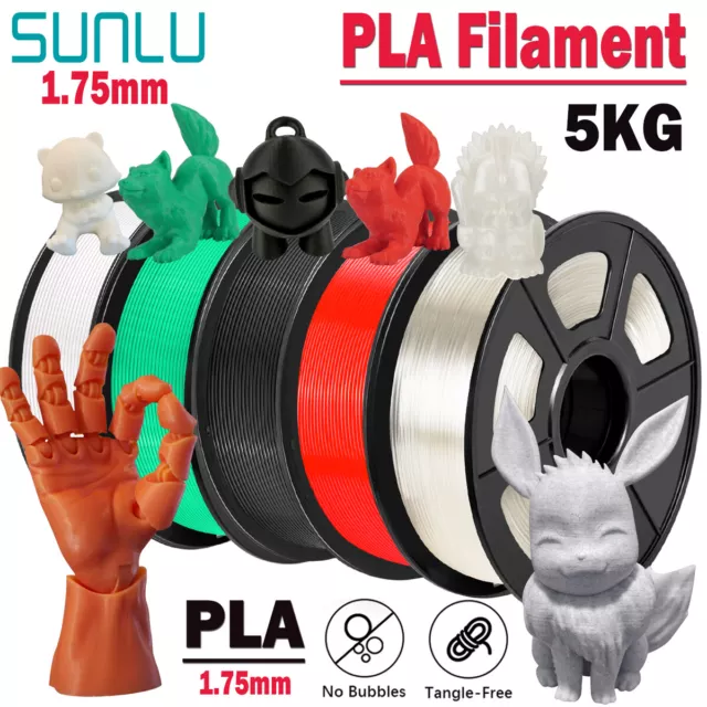 SUNLU PLA 5KG 3D Drucker Filament 1.75mm PLA Holz 1KG/ROLL Mehrfarbig +/-0.02mm