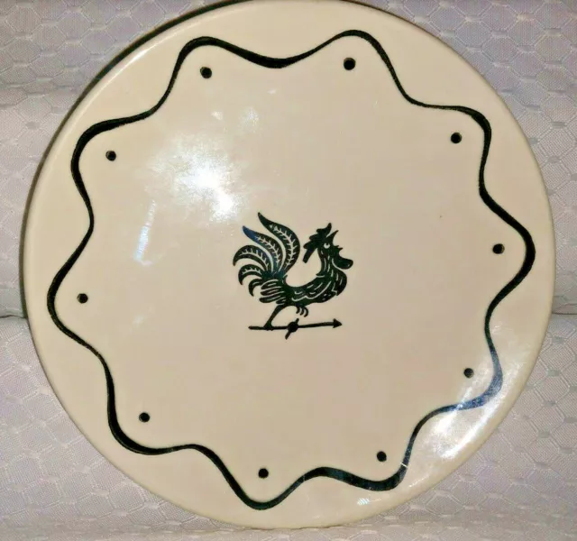 Royal China Early Morning Pattern Bread Plates Rooster Weather Vane