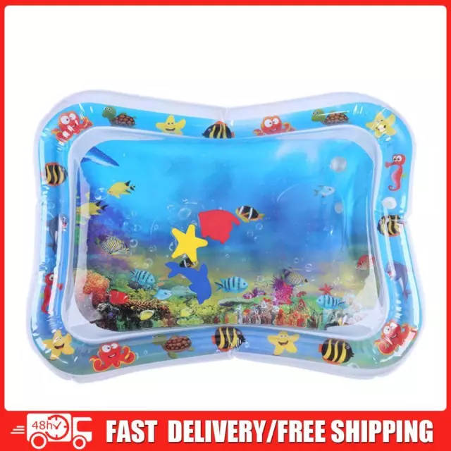 Baby Inflatable Water Play Mat Tummy Time Playmat Fun Activity Play Center