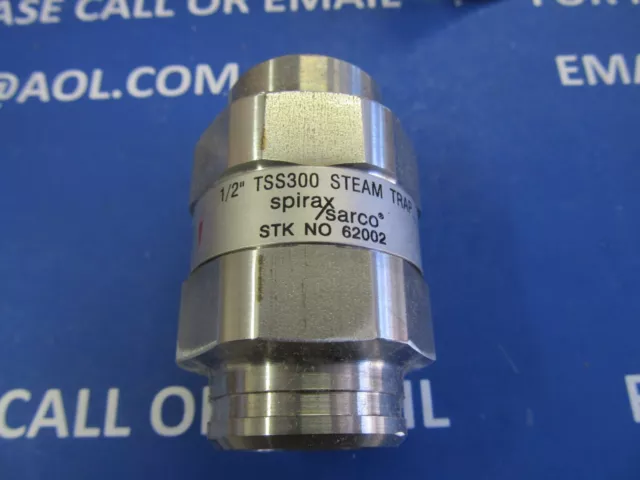Spirax Sarco 1/2"fnpt TSS-300 Sealed Balance Thermostatic Steam Trap, 62002, New