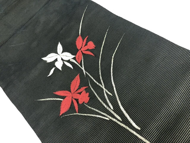 6265429: Japanese Kimono / Vintage Nagoya Obi / For Summer / Embroidery / Flower
