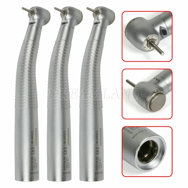 3 turbine YUSENDENT Dental Fiber Optic Handpiece Fit LUX Coupler cn.r