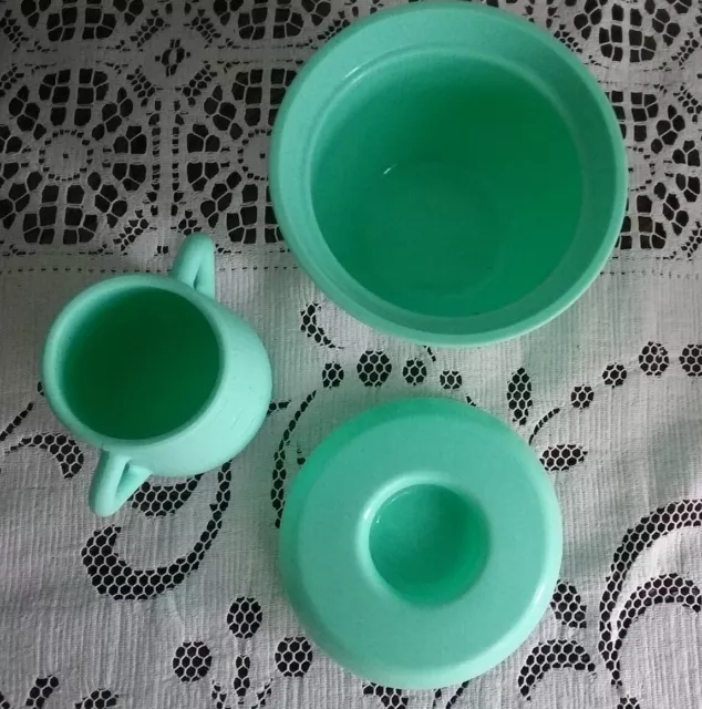 🐣1xWean Meister GREEN Infant Baby Adora Feeding Bowl And Cup Silicone 2