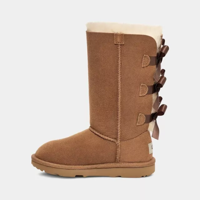 UGG BIG KIDS BAILEY BOW TALL II - 1090529K - CHESTNUT - sz 5 3