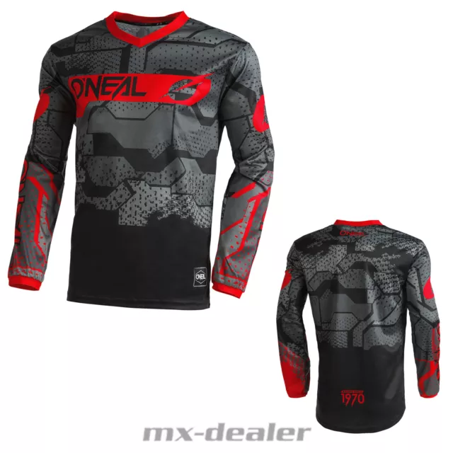 O'Neal Element V22 Camo Rot Schwarz Jersey Trikot MX Motocross MTB Enduro