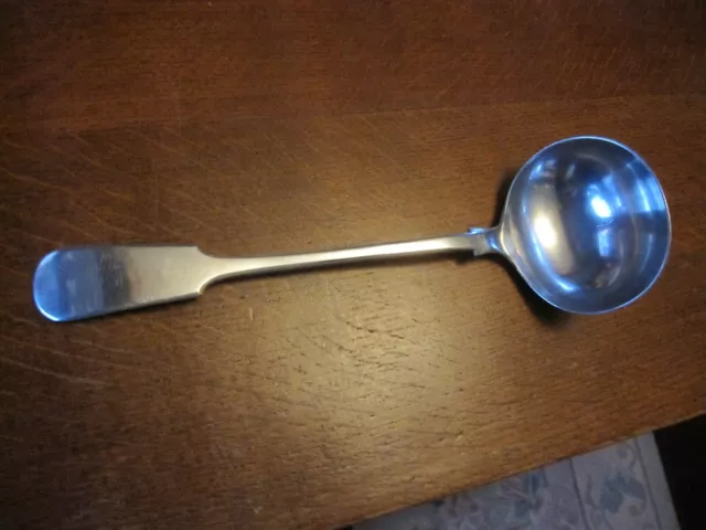 Large Walker & Hall Silver Plated  Fiddle Pattern  Ladle - Vintage  Cutlery 13"