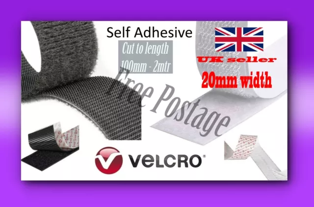 VELCRO® Genuine Brand PS14 SELF ADHESIVE Stick on Tape HOOK & LOOP Sticky Strips