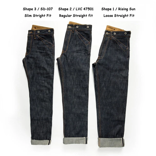 Pantaloni Denim Red Tornado Blacksmith Fibbia Schiena Schiena Vintage Moda Uomo Selvage