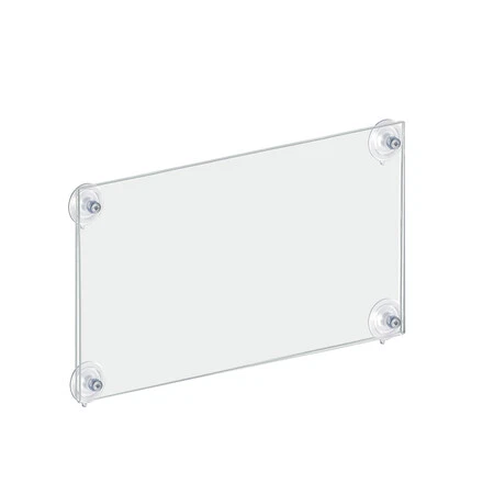 AZAR DISPLAYS 106611 14"W x 11"H Sign Frame W/ suction cups, PK2