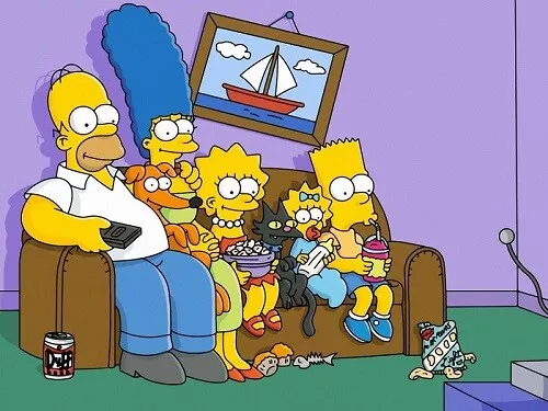 Schreibunterlage Tischauflage The Simpsons HD+ Kunstdruck laminiert abwaschbar