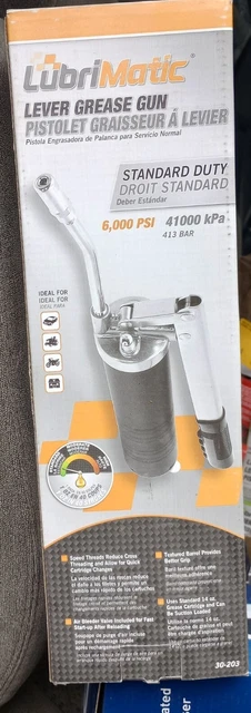 LubriMatic 30-200 Lever Grease Gun With Pipe & Coupler 6,000 PSI
