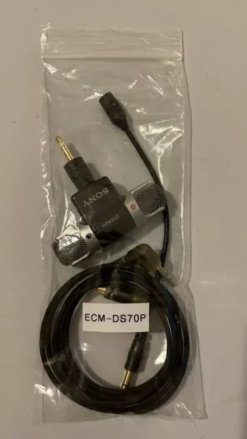 Sony Japan ECM-DS70P Digital Stereo 3.5mm Microphone MiniDisc MD Recording Mic