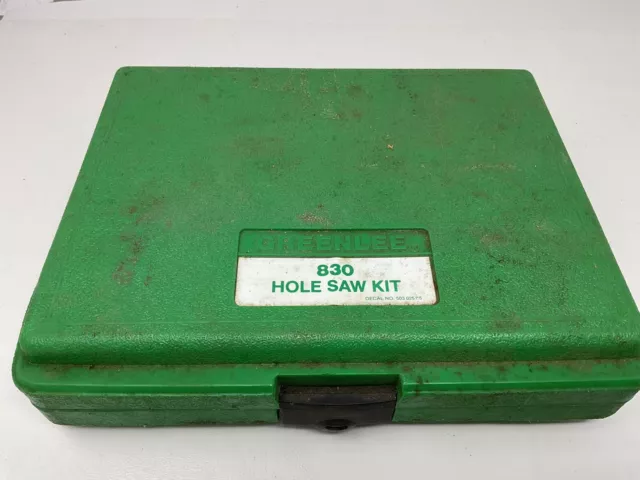 Greenlee #830  Varible Pitch Hole Saw Kit (MISSING PIECES PLEASE SEE PICTURES)