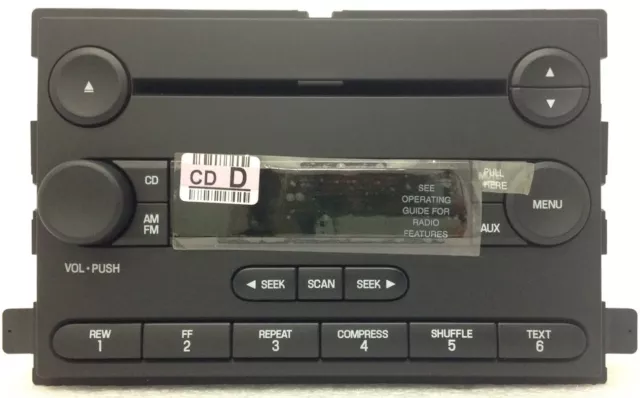 CD radio. New OEM factory FoMoCo stereo fits 2005-2006 Ford Focus w/o subwoofer