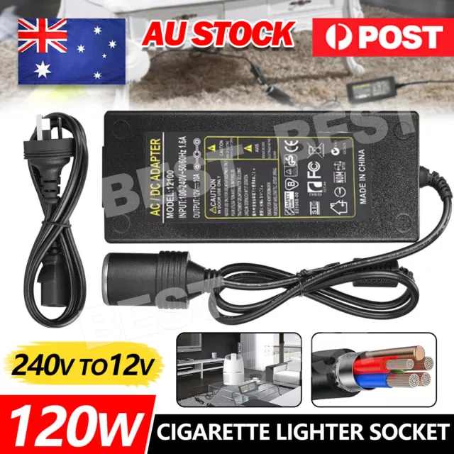 240V to 12V Socket Car Cigarette lighter Transformer 10 A Power Supply Converter