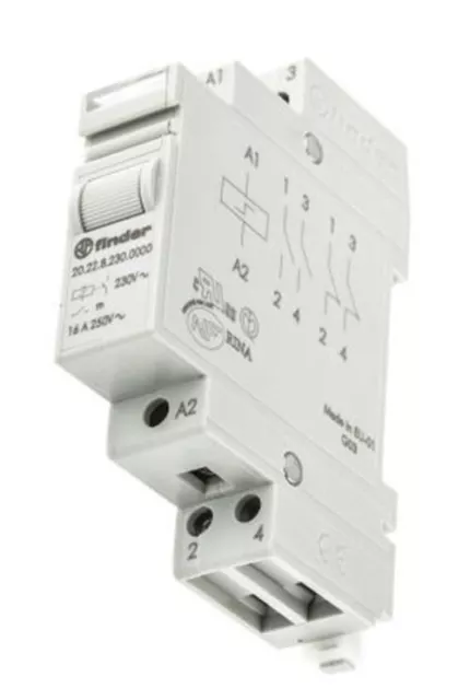 1 x 1 x DPNO DIN Rail Latching Relay 16 A, 230V ac