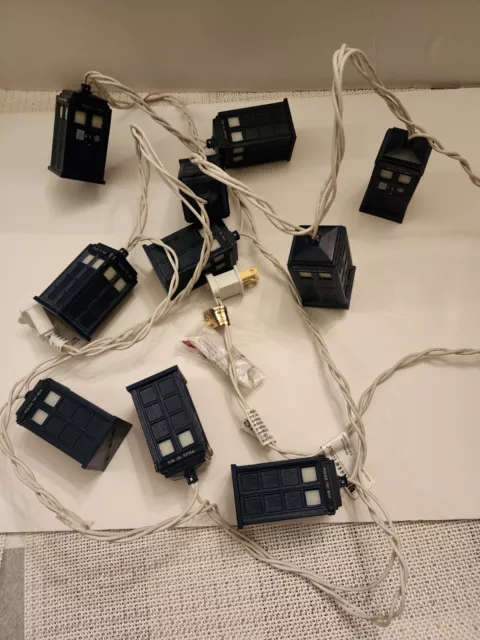Doctor Who Tardis Police Call Box String Lights - Tested / Working - 9 Ft Bbc