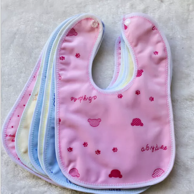 Newborn Toddler Infant Baby/Boy/Girl Bibs Waterproof Saliva Cartoon Towel'mj