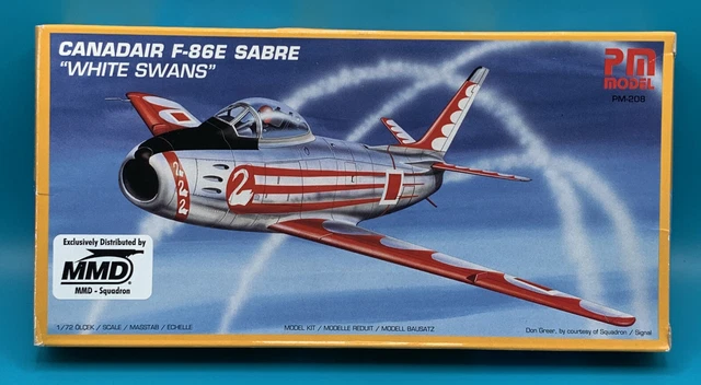PM Model Canadair F-86E Sabre "White Swans" Aerobatic Jet 1/72 Scale Model Kit