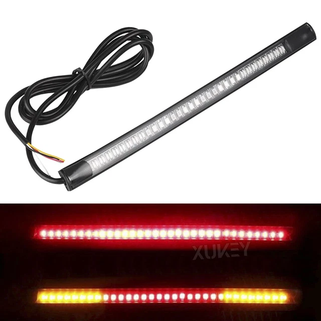 UNIVERSAL MOTORCYCLE 48 LED Bar Stripe Turn Signal Tail Rear Lamp Brake